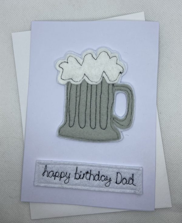Handmade, personalised beer design card ideal for any man in your life. It can be personalised with your own short message to make it truly unique and special.