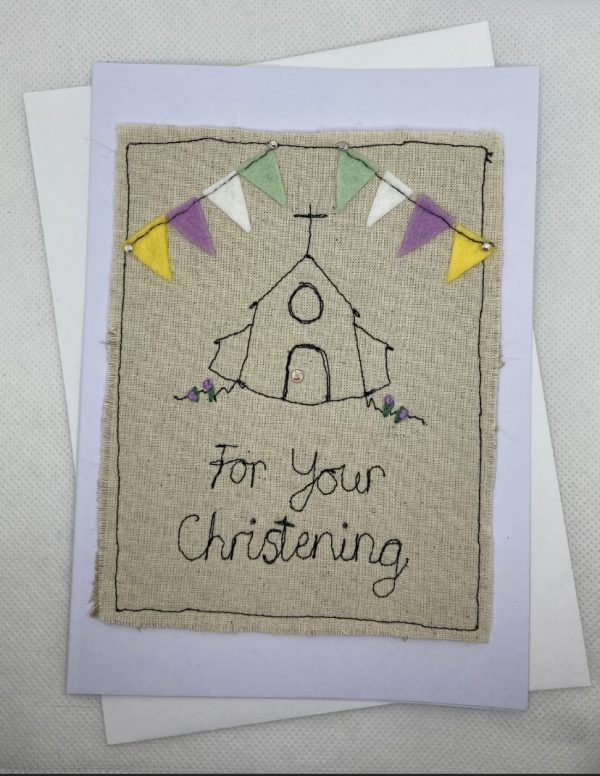 Handmade, personalised Baptism/ Christening card. The card can be personalised with a name and date of the occasion for a truly bespoke keepsake.